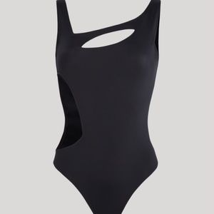 Curved Cutout One Piece Bathing Suit